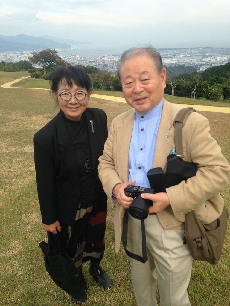 Fumiko and Masahiro Sone. A retired TV executive, Masahiro Sone was a child when Shizuoka was bombed by the U.S. in 1945. [Photo by Michael Kelly/The World Herald]